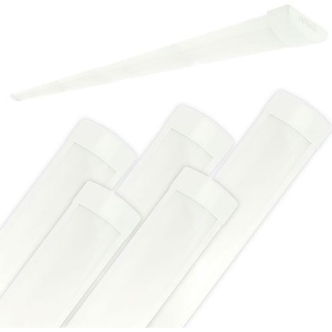 6 Reglettes LED lumineuse LINE 120cm 32W IP40 3600Lm Température de Couleur: Blanc Froid 6000K (1/5)