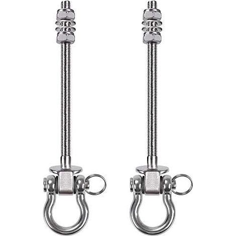 Supports de balançoire robustes NKU, capacité de charge de 1 800 livres, lot de deux, dimensions : 9,25 pouces × 3,1/10 pouces, adaptés aux poutres en bois ou en acier, aux hamacs de yoga et aux sacs (1/4)