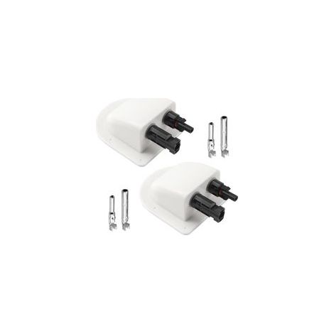 (Blanc)Passe Toit Solaire Passe Câble de Toit Solaire Boîte Passe Câble 2 Pcs Double Passe Toit Camping Car pour Camping car Bateaux Caravanes Presse étoupe D'entrée Passe Cable en ABS (1/5)
