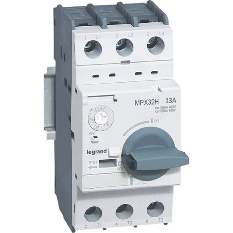 DISJONCTEUR MOTEUR MAGNÉTOTHERMIQUE MPX³ 32H 13 A 50 KA LEGRAND 417331