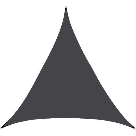 Voile d'ombrage triangulaire noire 3 x 3 x 3 m - 300D - Protection solaire pour jardin, piscine et extérieur (1/5)