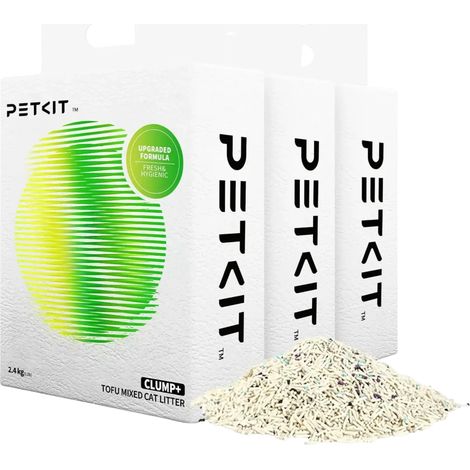 Arena para gatos PETKIT Clump+ Tofu 3 bolsas Compatible areneros PETKIT