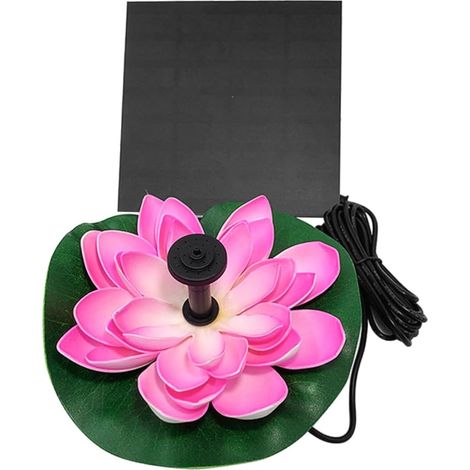 Fontaine Solaire De Lotus Pour Bassin à Poissons Pompe à Eau De Fontaine Flottante Verte Hauteur 30-70 Cm Bassin, Jardin, Bain D'oiseaux Pompe à Énergie Solaire Amovible