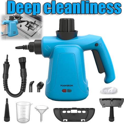 Nettoyeur vapeur portable multi-surfaces sous pression avec 9 accessoires, nettoyeur vapeur multifonctionnel pour la maison, idéal pour nettoyer les sols, les tissus d'ameublement (1/5)