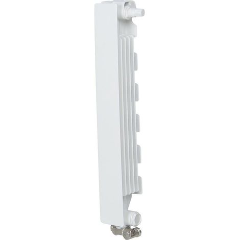 Fondital Aluminium-Heizkörper Hahnblock Blitz Super B4 600/100, 657x80x97mm, Aluminium-Druckguss, Weiß RAL 9010 (1/2)