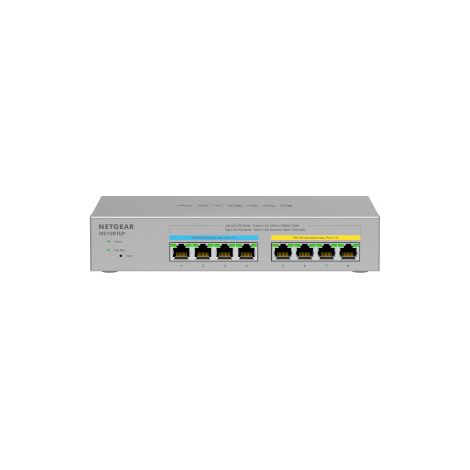 NETGEAR MS108TUP Non-géré L2 2.5G Ethernet (100/1000/2500) Connexion Ethernet, supportant l'alimentation via ce port (PoE) Gris