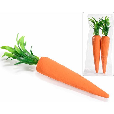 Carota decorativa pasquale in confezione da due pezzi, set da 30 pezzi, cm 20 H