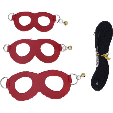 Ensemble harnais et laisse pour Hamster, cuir artificiel, doux, facile à porter, gilet de marche pour Rat avec cloches rouge (1/5)