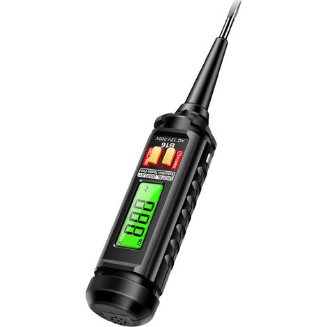 Stylo testeur de tension numérique  Détecteur de courant rétroéclairé LCD  pour AC 12V 300V  Capteur de tension pratique avec lampe de poche intégrée et détecteur de points de coupure de câble pour u (1/5)
