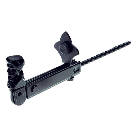 Bute'e de volet re'glable pour agencements et fenetres 25x130 mm en alliage de me'tal noir a' visser