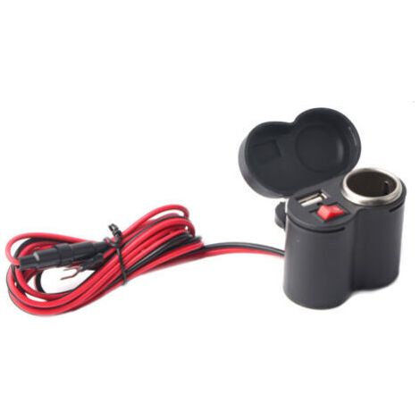 Chargeur USB, allume-cigare anti-poussière avec fixation pour moto, pour tablettes et téléphones