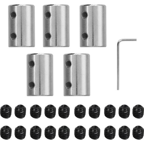 5 pièces Coupleur d'arbre à mâchoires pour moteur CNC, acier anticorrosion sans bavures, accouplement d'arbre universel pour moteur pas à pas (1/5)