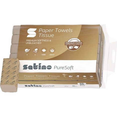 Toalla de papel Satino PureSoft 277540 2 capas suave beige L.aprox.230 mmxAn.aprox.240mm Kr