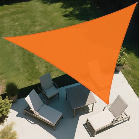 Dreieckiges Sonnensegel Terrassenmarkise dreieckiges Outdoor Vordach UV geschützt für Terrassen, Dachterrassen und den Außenbereich orange 3 x 3 (1/5)