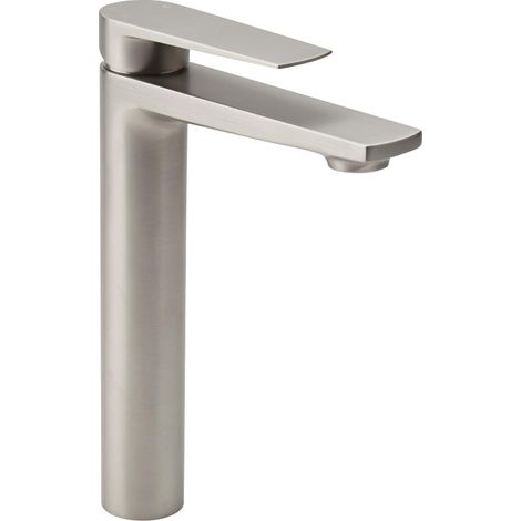 Milano Hunston High Rise Mono Basin Mixer Tap - Brushed Nickel