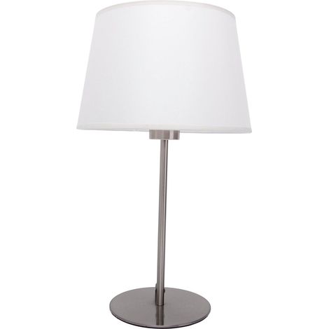 Lampe à Poser de Table Beige avec Interrupteur à Bascule et Abat-jour Hauteur 45 cm - PANGIVO (1/5)