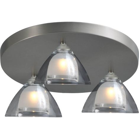 LED plafonnier Caterina LED Disk Gris métallisé à 3 lumières - 5226-37-06-35-3-DW