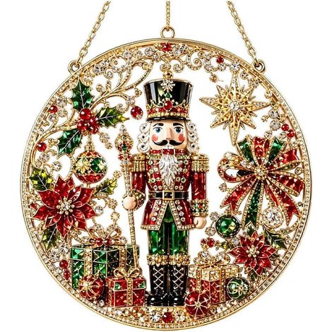 EKit de décoration de Noël en perles et diamants, attrape-soleil, ornement suspendu en acrylique de 20 cm, kit de loisirs créatifs pour adultes et débutants, cadeau idéal pour décorer une fenêtre ou v (1/5)