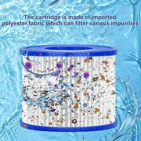 Filtre de piscine - Bestway - 58323 - Pack de 6 - Type VI - Compatible Lay-Z-Spa (1/4)