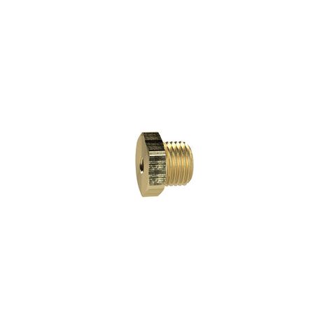 Riegler Reduziernippel kurz, G 1/4 a., M5 i., SW 17, Messing (1/2)