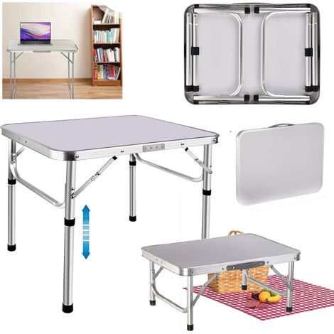 2 pieds Bureau pratique pliant ordinateur portable de bureau station de travail petit 60x45x26/56cm (1/5)