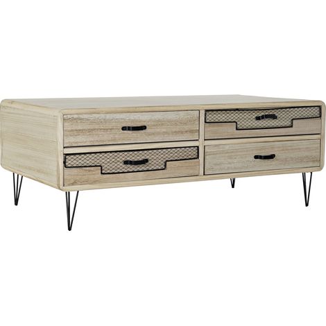 Paulownia Metall TV -Schrank 115x61x43 Metallmaterial Paulownia natürliche mehrfarbige Farbfamilienbuffets und TV -Möbeldetails (1/5)
