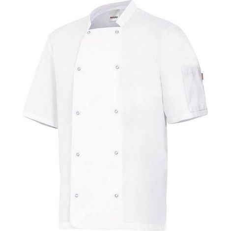 Veste de cuisine manches courtes avec boutons pression VELILLA Blanc 64.