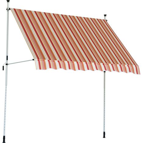 TrendLine Balkon Markise Orange Stripe, Breite 250 cm, Ausfall 130 cm Markisen (1/4)