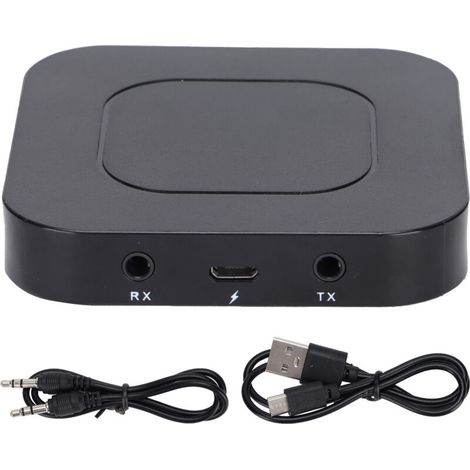 Émetteur-récepteur Bluetooth BT-13 sans fil pour système audio TV et maison, avec câbles audio et USB. (1/5)