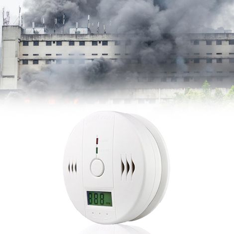 Jiubiaz Détecteurs monoxyde carbone Feuermelder blancs technologie avancée alerte 85 dB son et lumière 1pcs