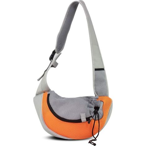 1 Sac de Transport pour Chat et Chien, Bandoulière Réglable, Tissu Oxford et Mesh, pour Animaux jusqu'à 2,5 kg, Voyage et Plein Air (1/5)