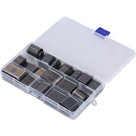 Ce jeu de 52 matrices de découpe et de poinçonnage creuses est fabriqué en acier rapide et constitue un ensemble pratique de matrices de découpe du cuir avec une boîte de rangement, adapté aux travaux (1/5)