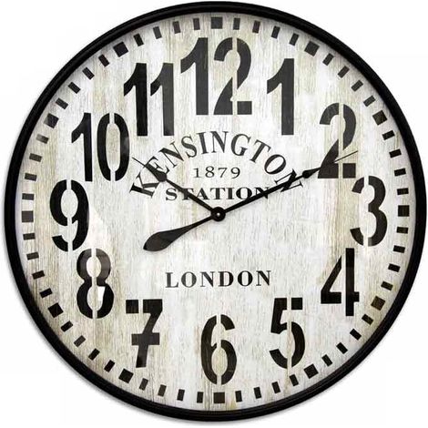 OROLOGIO MAXI DA PARETE CON NUMERI GRANDI IN VETRO 80X6X80 CM (1/2)