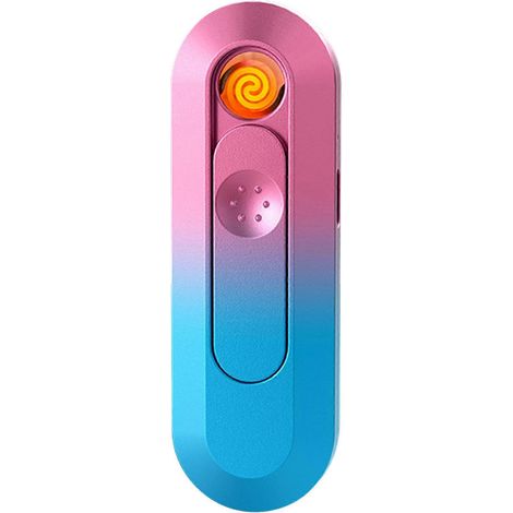 Briquet mini coupe-vent, briquet portable sans flamme pour le camping et les activités de plein air. Bleu clair. (1/5)