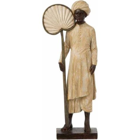 Statue Déco en Résine "Indien Debout" 40cm Beige