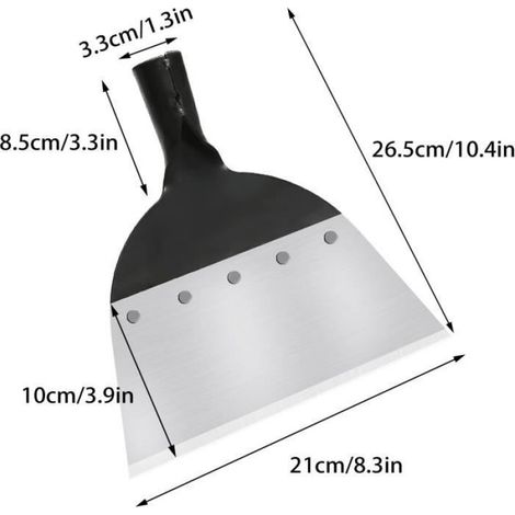 1 Pelle Jardinage Multifonction, Acier, Outil Râteau Désherbage, Nettoyage Extérieur (1/4)