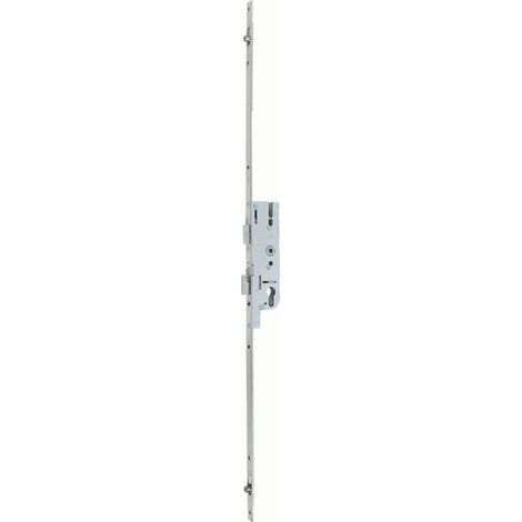 Ferco – Crémone à larder 2 galets EUROPA R2 axe 40 mm têtière 16 mm – Pêne dormant demi-tour – Pour bois dur – Fouillot carré 7 mm