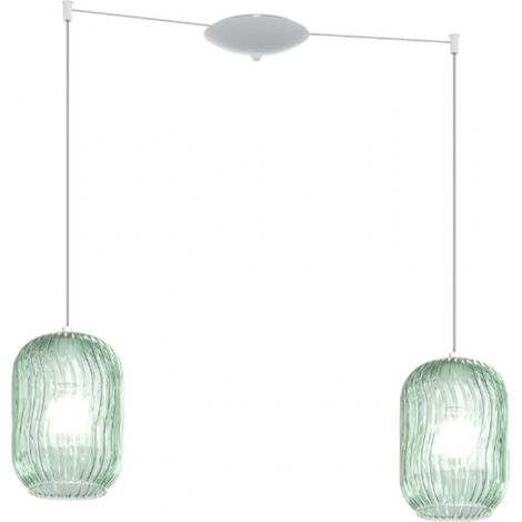 Lampadario moderno top light tender 1181 bi s2 s ve e27 led vetro sospensione