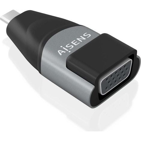 ADAPTER KONVERTER AISENS ALUMINIUM USB-C/M AUF VGA HDB15/H GRAU