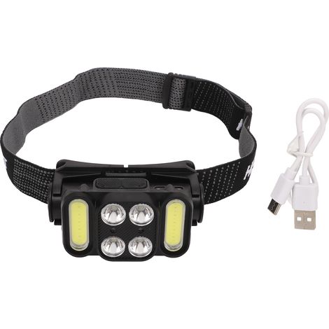 Lampe frontale K362 COB, légère, rechargeable par USB, à induction, pour le cyclisme, la pêche et le camping. (1/5)