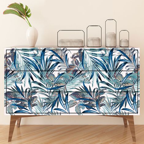 Stickers meuble - Feuilles - 100 x 200 cm - Adhésif BRILLANT (1/3)