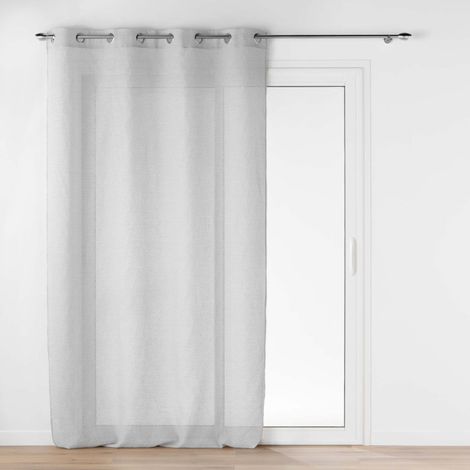 Rideau Voilage Jacquard "Ophelia" 140x280cm Gris (1/5)
