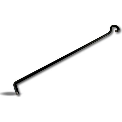 Accessoire acier forgé BBQ cheminée chaudière Bois charbon braise - Quantité x 1 - Tisonnier 66 cm (1/5)