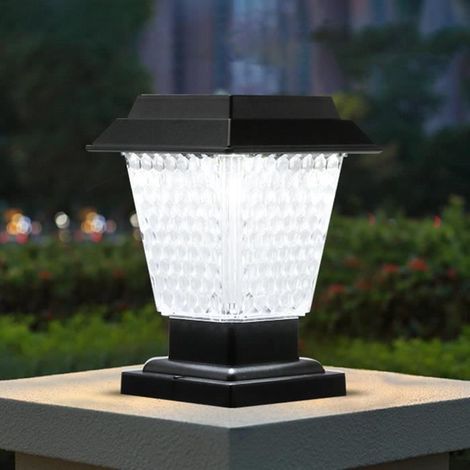 EJ.life Lampe solaire LED pour poteau bois, étanche IP65, jardin extérieur, allumage automatique (1/4)