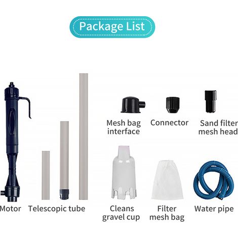 Cocosity Aspirateur gravier électrique pour aquarium changeur d'eau nettoyage sable (1/5)