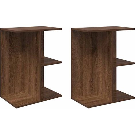 Maison Exclusive - Nachttische 2 Stk. Braun Eichen-Optik 46,5x29x