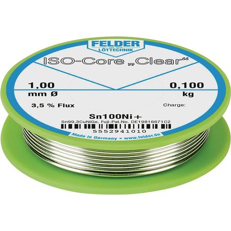 Lötdraht ISO-Core® Clear 2mm 100g Sn100Ni+ (1/2)
