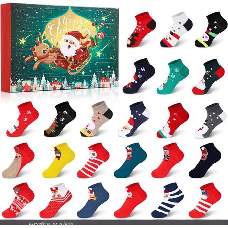 Nouveauté 2024 : Chaussettes surprises de Noël à collectionner (boîtes aveugles) (1/5)