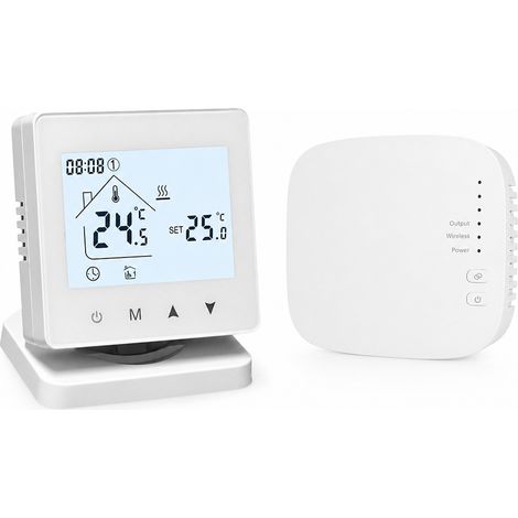 Thermostat R9 sans Wi-Fi pour chauffage au sol et chaudière, commande sans fil RF433, kit 1 pour 1 (1/5)