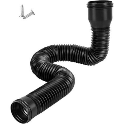 Gouttière, rallonge de gouttière, bac de récupération d'eau de pluie, kit de rallonge de gouttière, rallonges flexibles pour la plupart des gouttières (1/4)